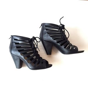 Call It Spring Black Cut Out Sandals